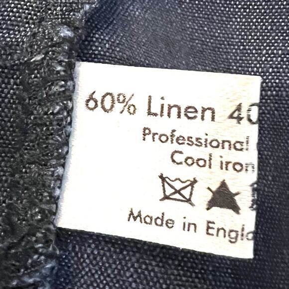 Eskandar Navy Blue 100% Linen Wool Blend Pull On Wide Leg Trouser Pants Size 2 - Picture 5 of 8